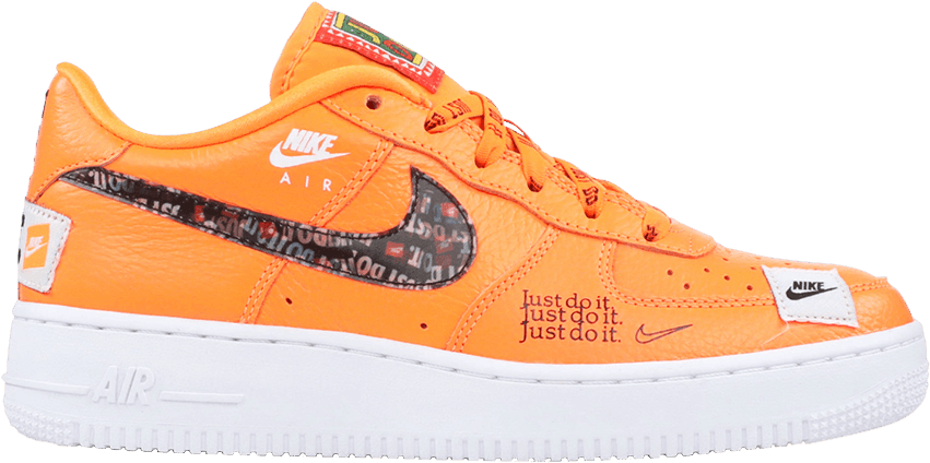 Orange Nike Air Force1 Sneaker PNG