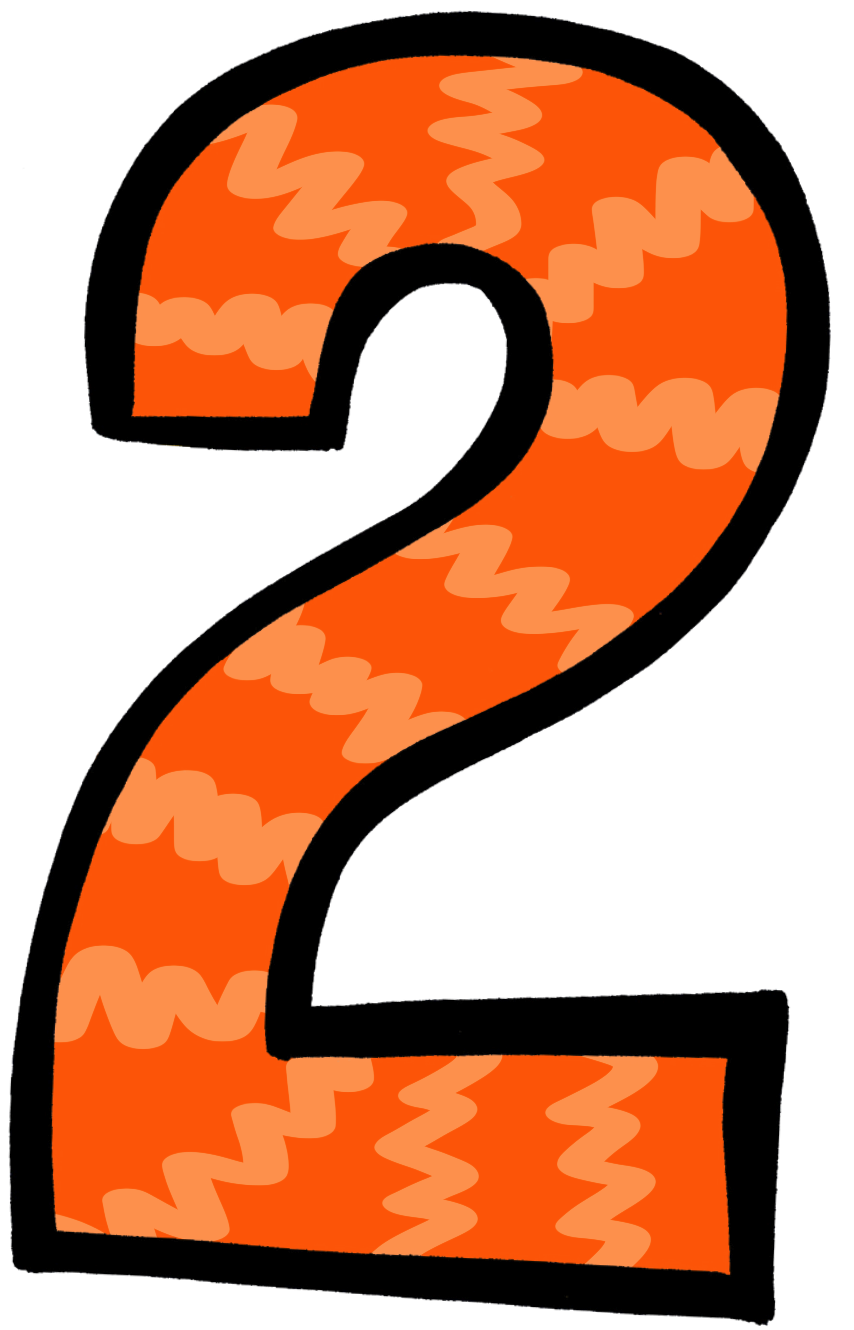 Orange Number2 Illustration PNG