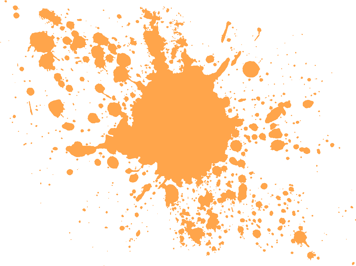 Orange Paint Splash Texture PNG