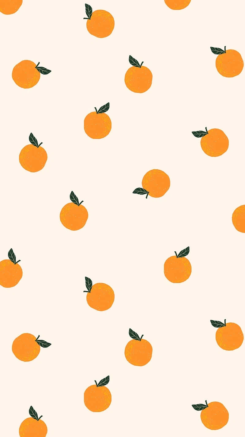 Orange Patternon Pink Background Wallpaper
