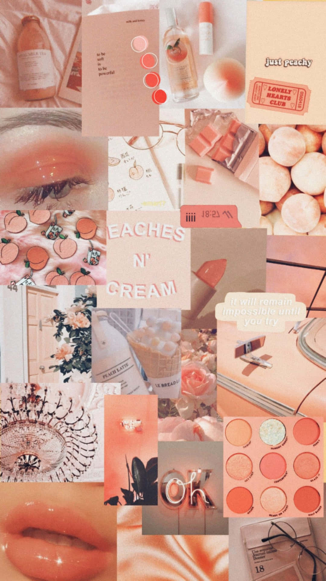A Collage Of Various Pink And White Items Wallpaper