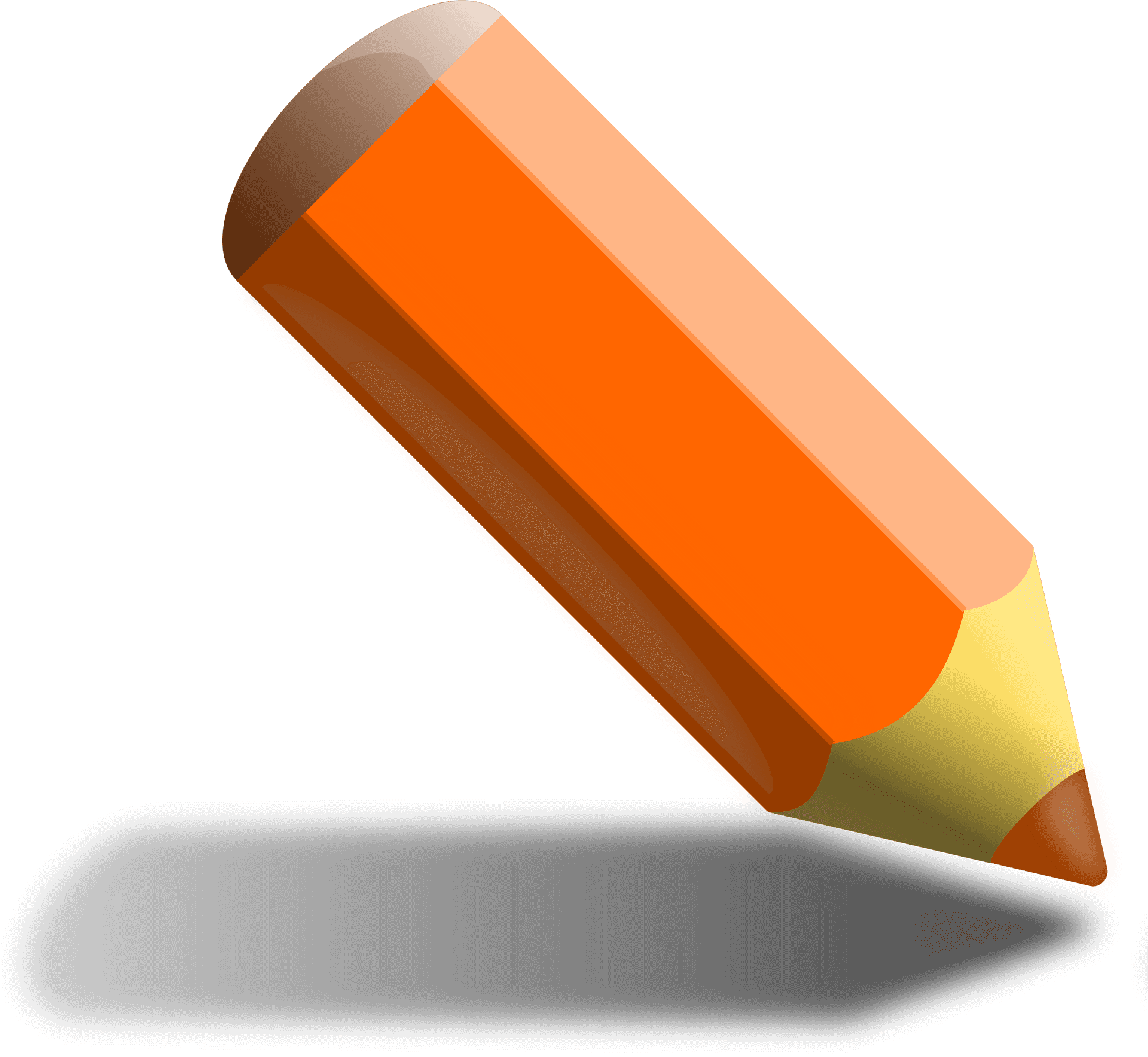Orange Pencil Clipart PNG