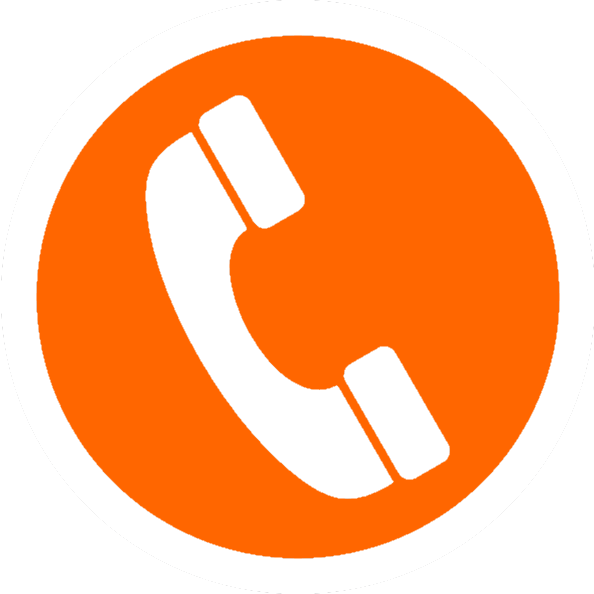 Orange Phone Icon PNG