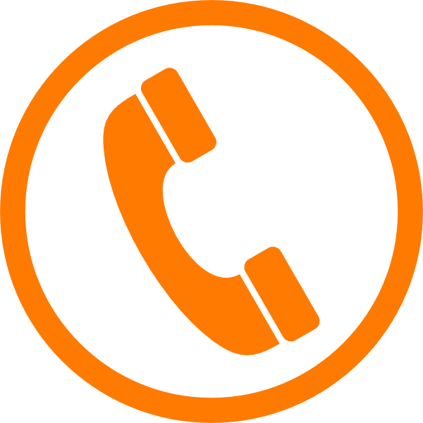 Orange Phone Icon PNG