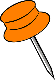 Orange Pin Cushion Graphic PNG