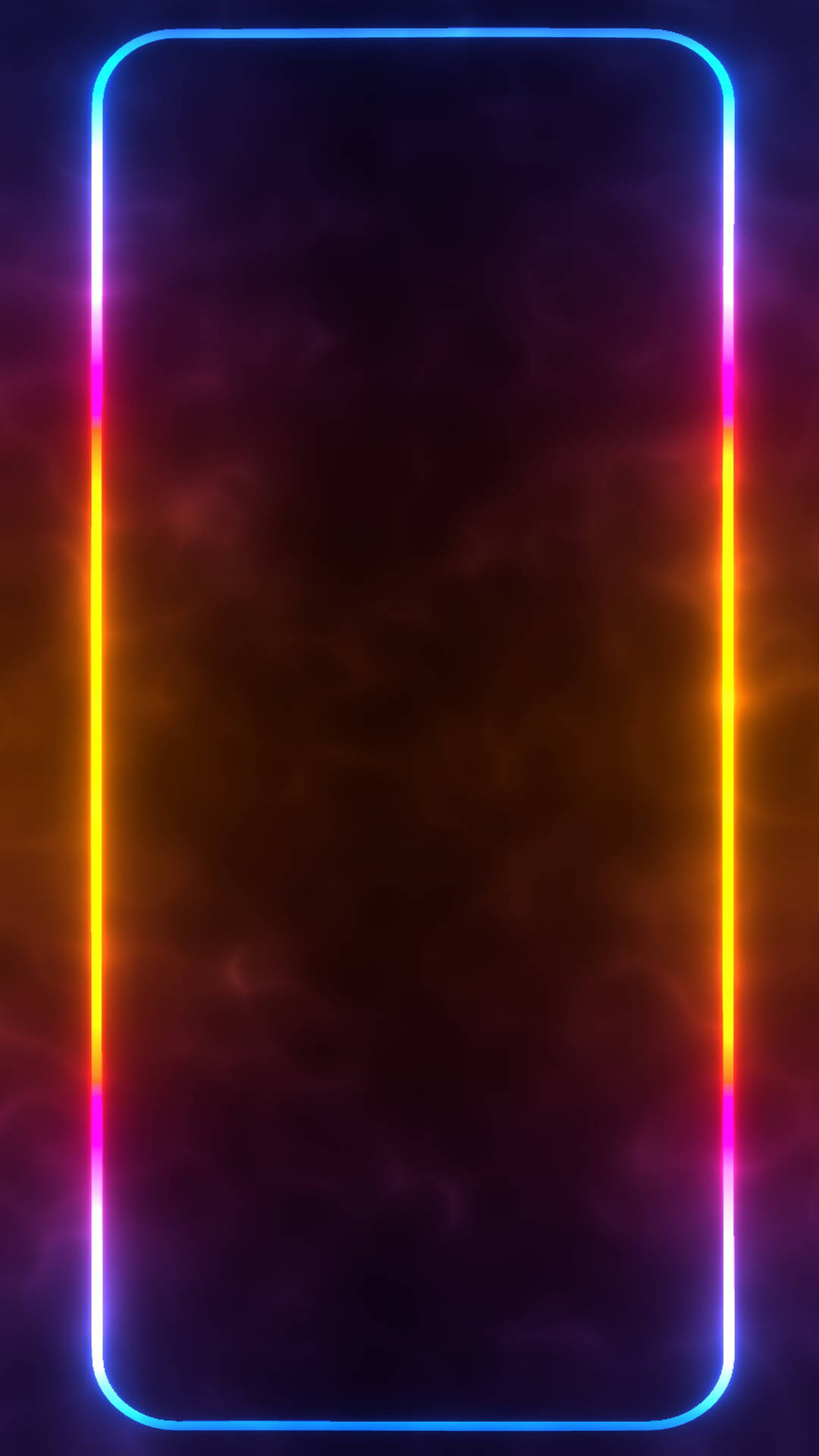 Orangerosa Blå Neon Estetisk Iphone Wallpaper