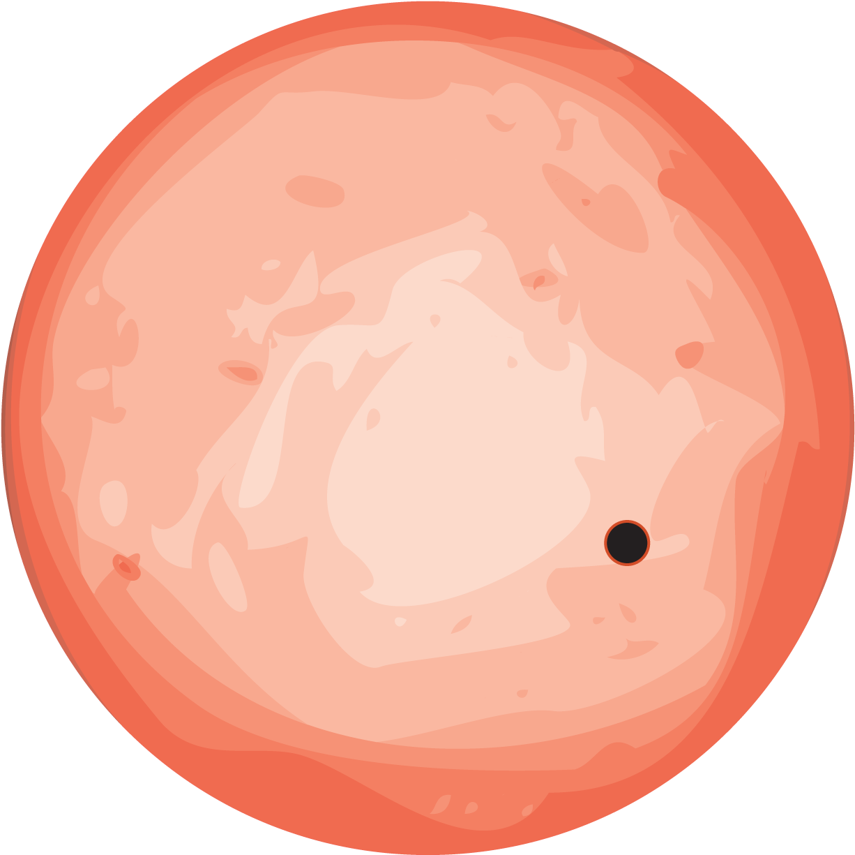 Orange Planet Illustration PNG