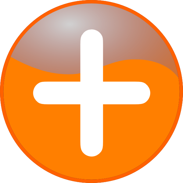 Orange Plus Sign Icon PNG