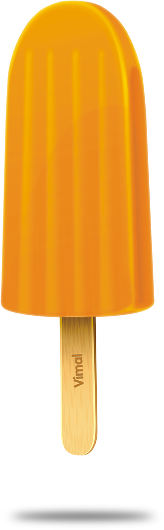 Orange Popsicle Illustration PNG