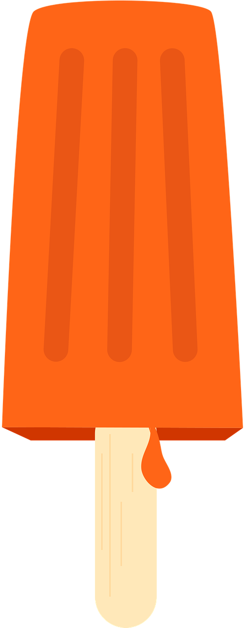 Orange Popsicle Illustration PNG