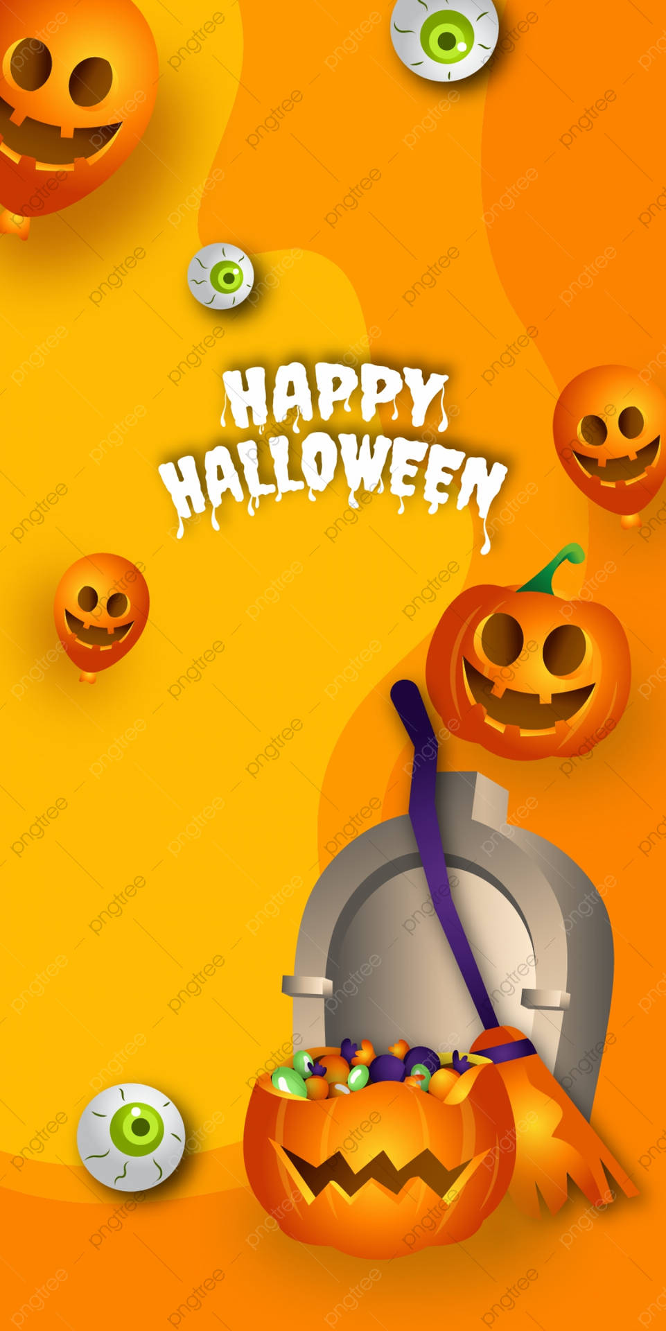 Orange Poster Halloween Phone