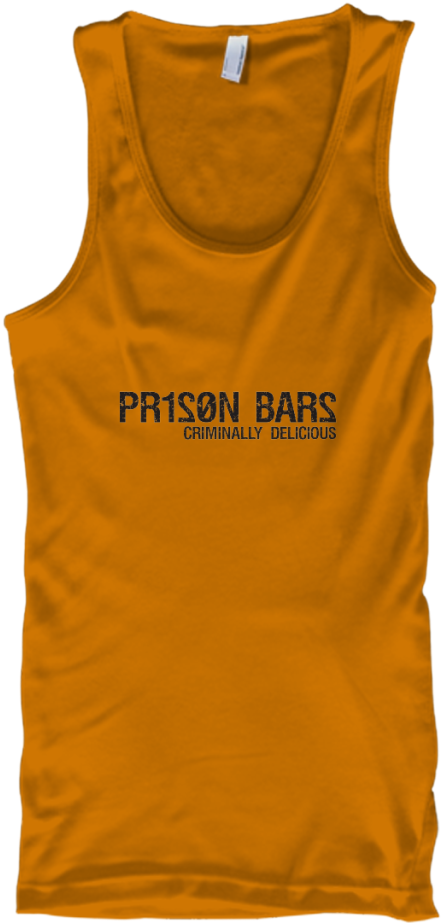 Orange Prison Bars Tank Top PNG
