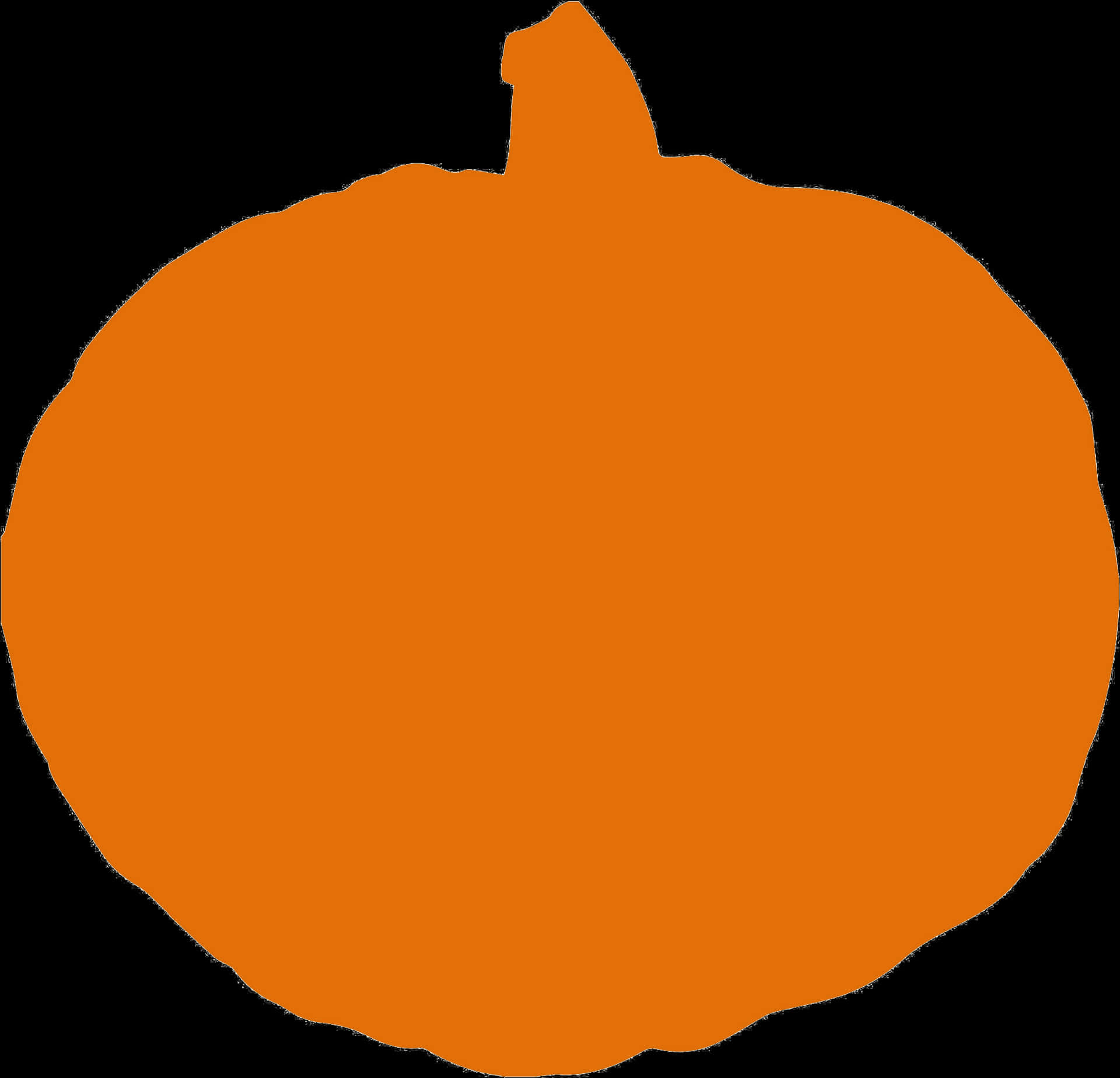 Orange Pumpkin Silhouette PNG