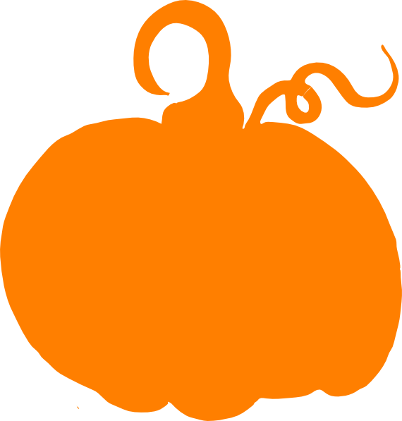 Orange Pumpkin Silhouette Graphic PNG