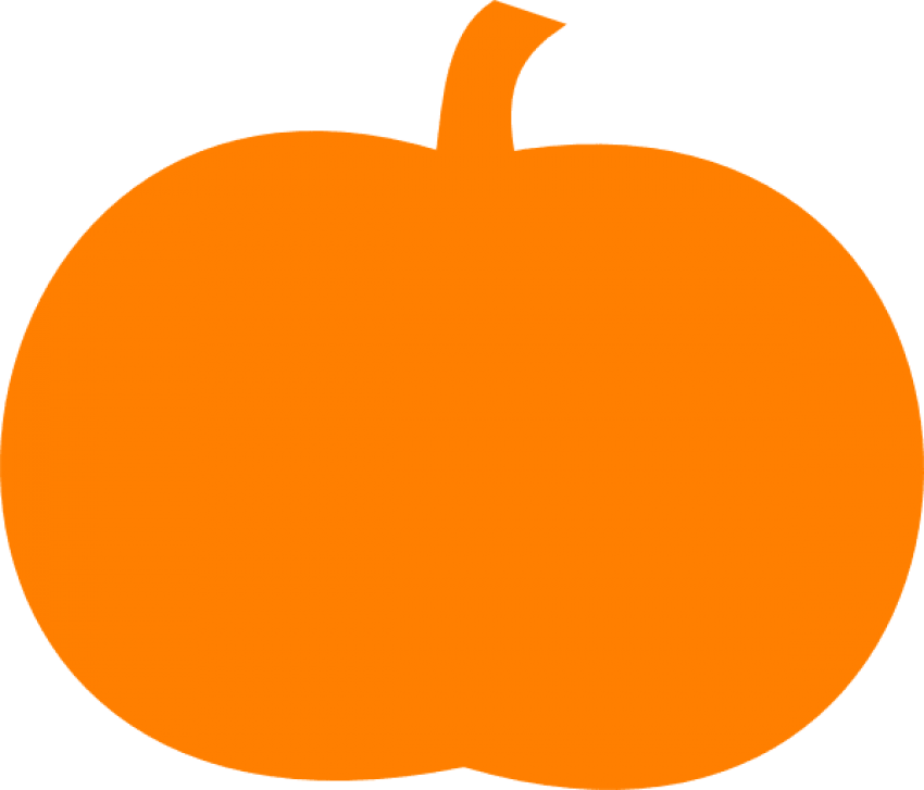 Orange Pumpkin Silhouette Graphic PNG