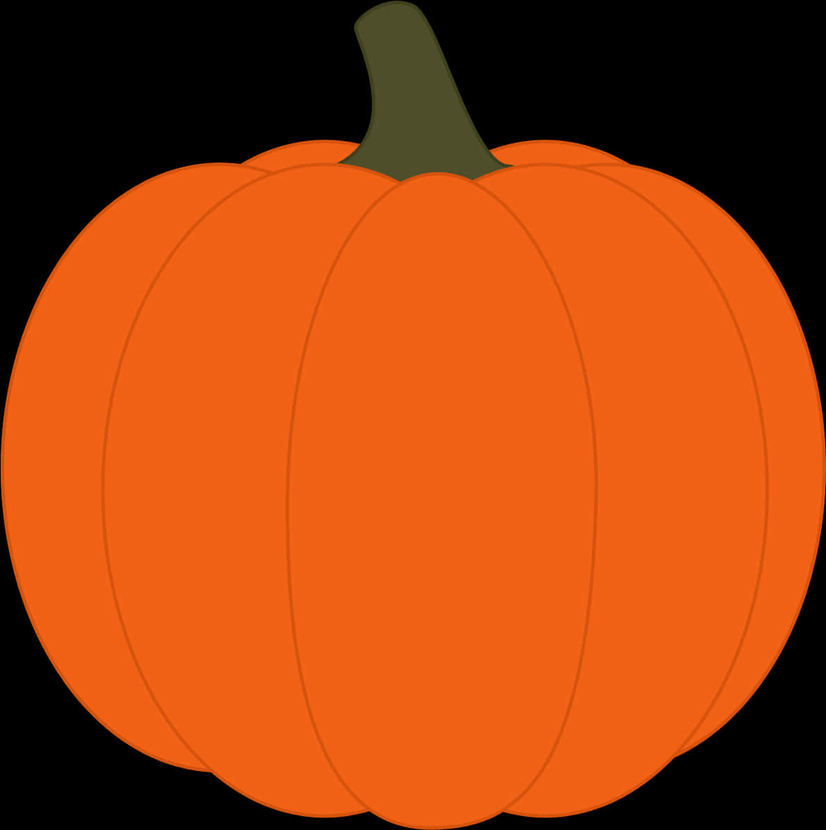 Orange Pumpkin Vector Illustration PNG