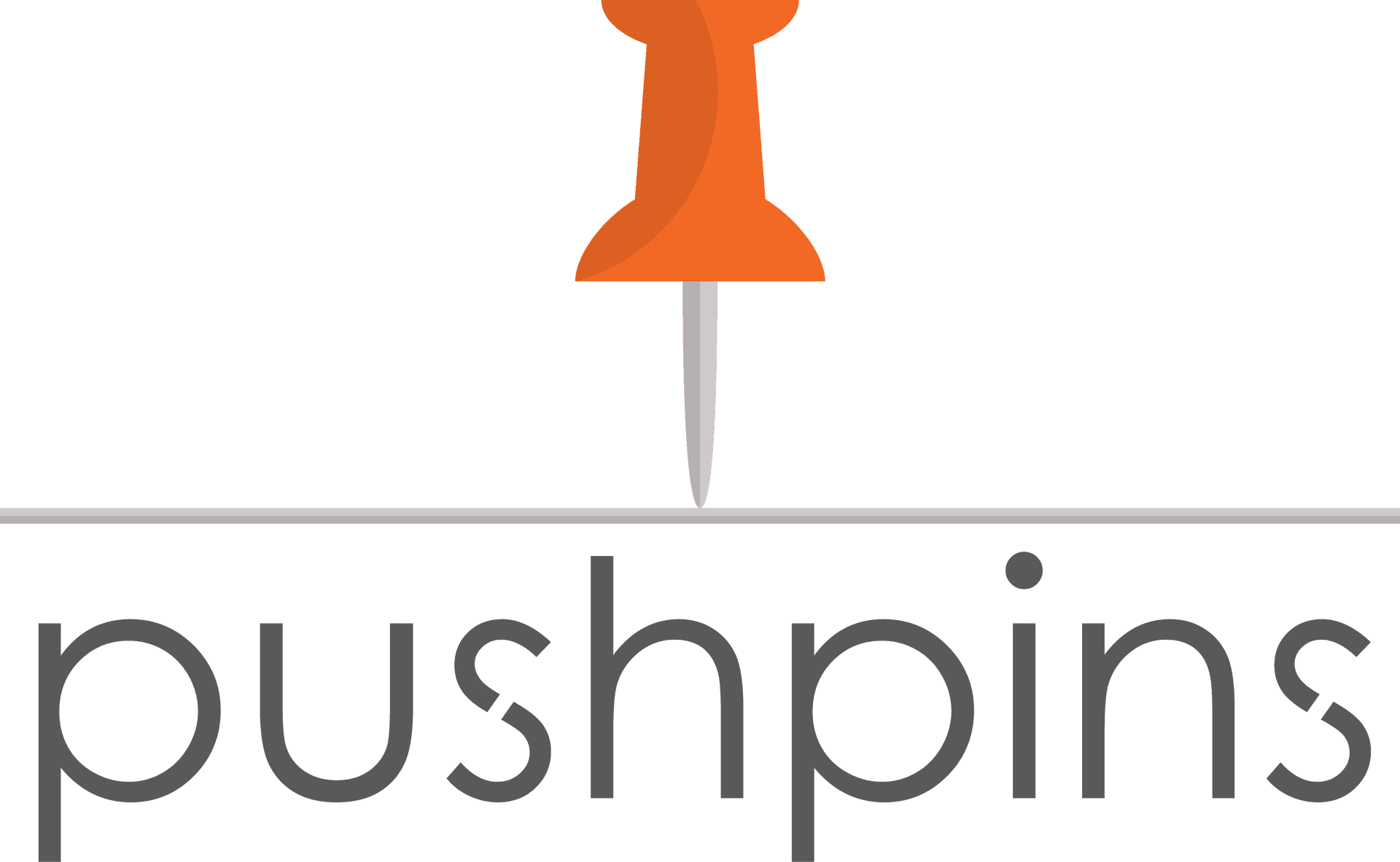Orange Push Pin Logo PNG