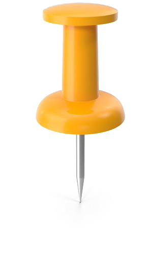 Orange Push Pin Transparent Background PNG