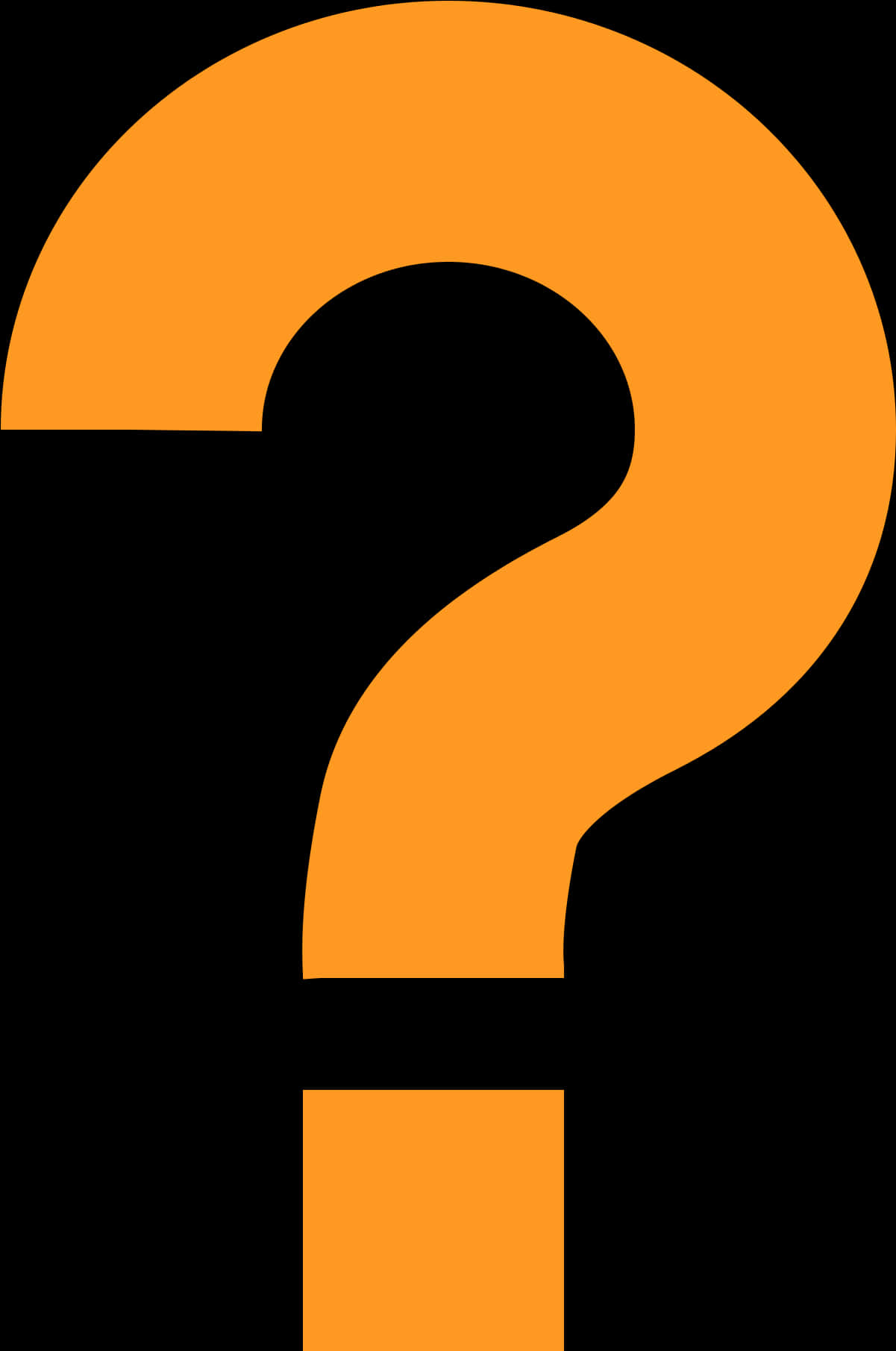 Orange Question Mark Graphic PNG