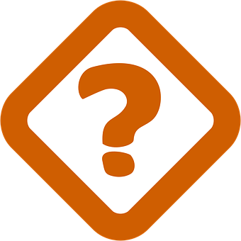 Orange Question Mark Sign PNG