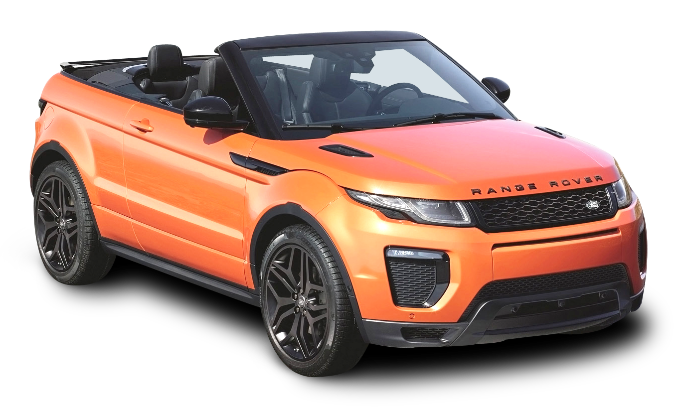 Orange Range Rover Evoque Convertible PNG