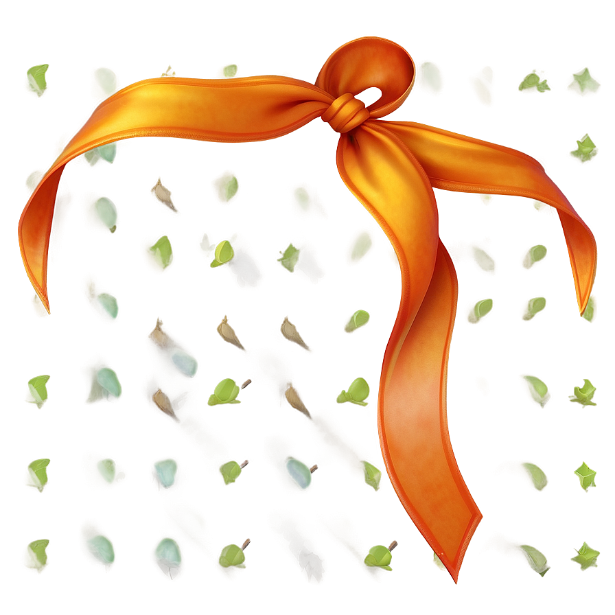 Orange Ribbon Curl Png 84 PNG