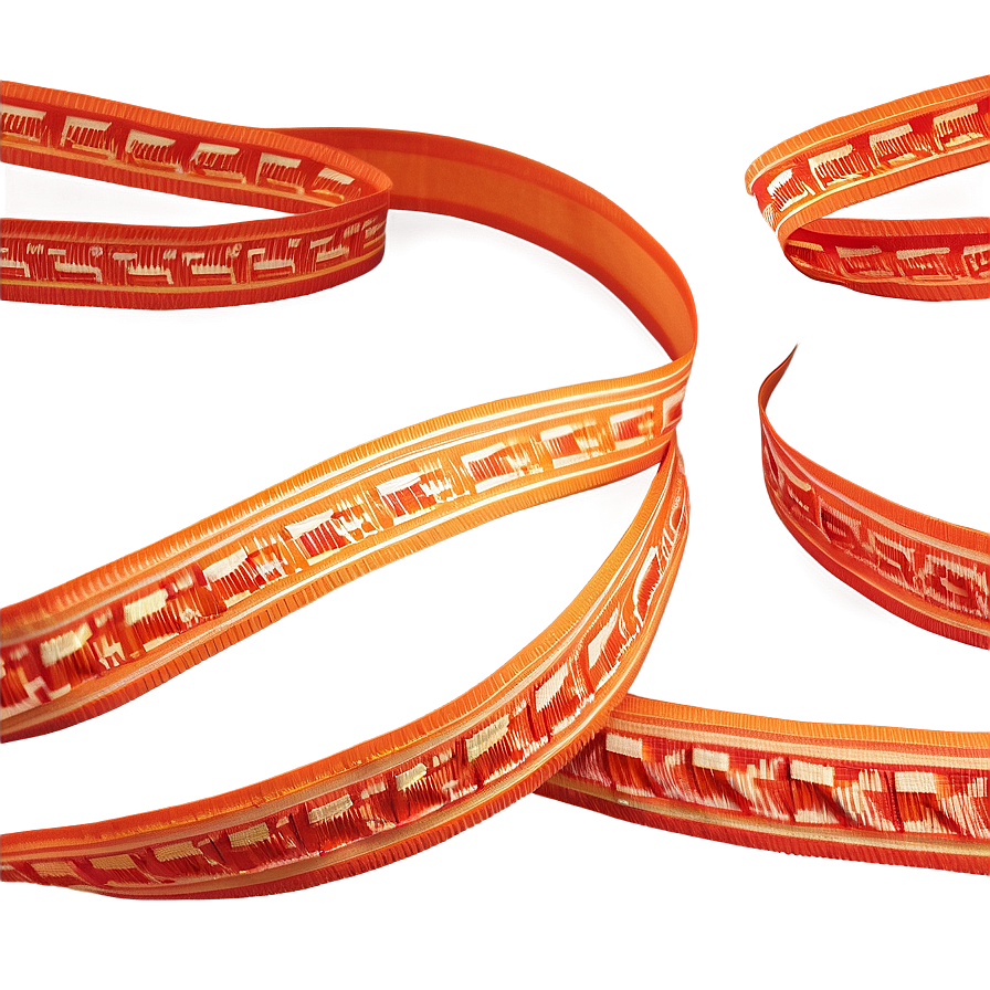 Orange Ribbon Curl Png Mnw82 PNG