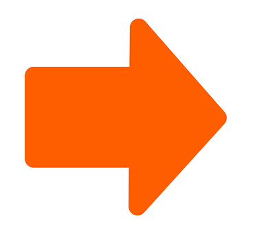 Orange Right Arrow Icon PNG