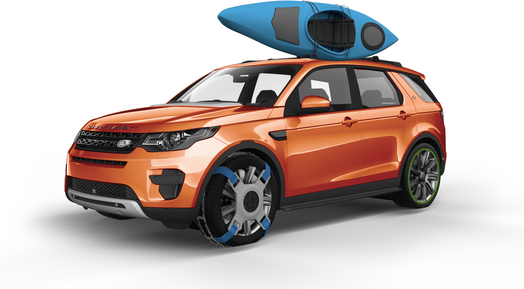 Orange S U V With Kayak On Top PNG