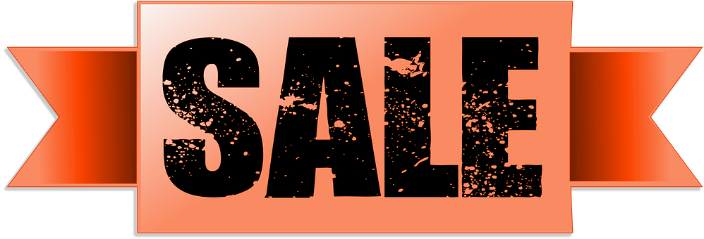 Orange Sale Banner PNG