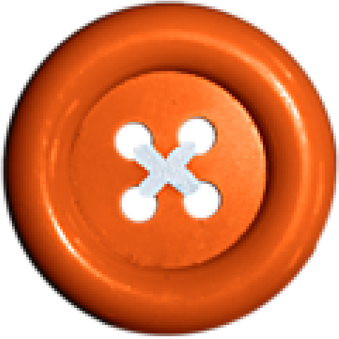 Orange Sewing Button PNG