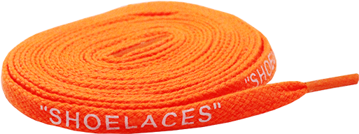 Orange Shoelace Coiled With Text PNG