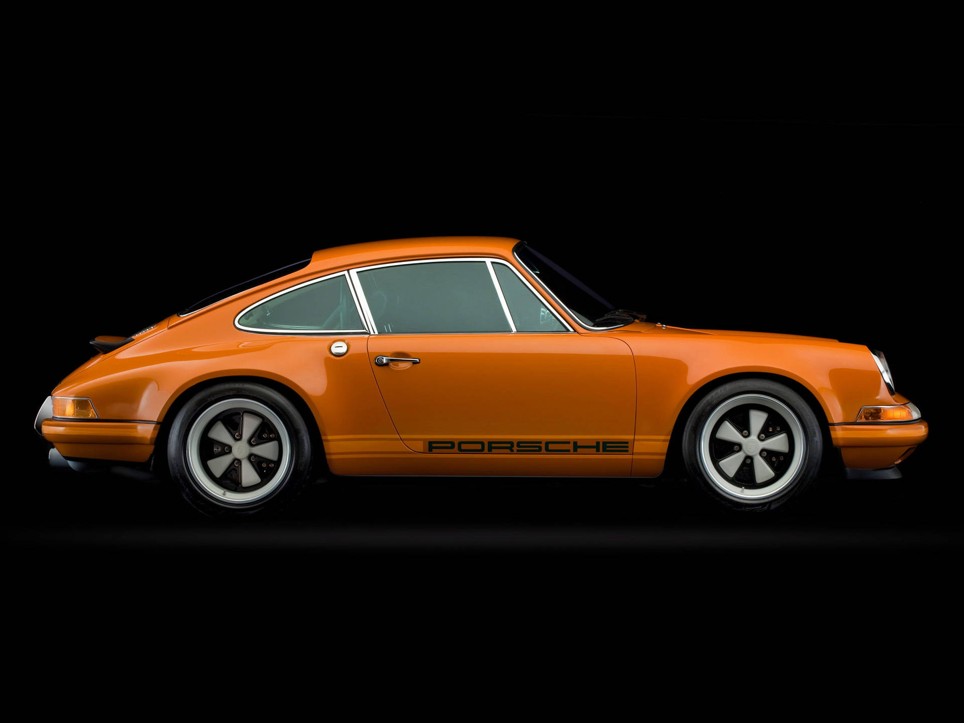 Orange Singer Porsche 912 Wallpaper