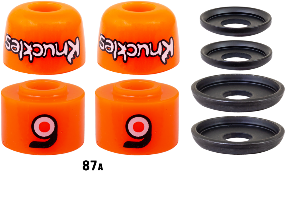 Orange Skateboard Wheelsand Bushings PNG