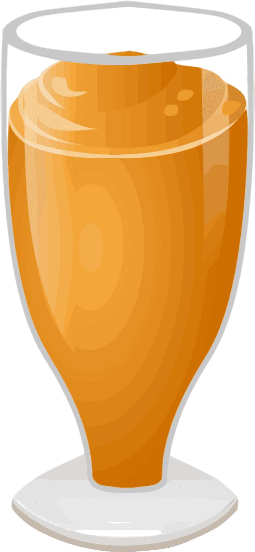 Orange Smoothie Glass Illustration PNG