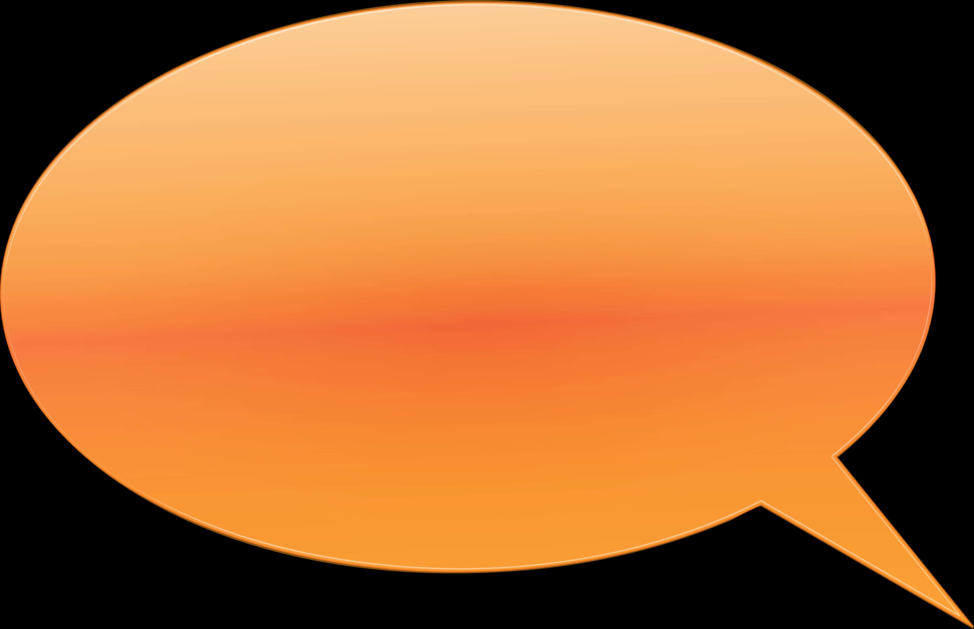 Orange Speech Bubble Vector PNG