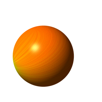 Orange Sphere Gradient Texture PNG