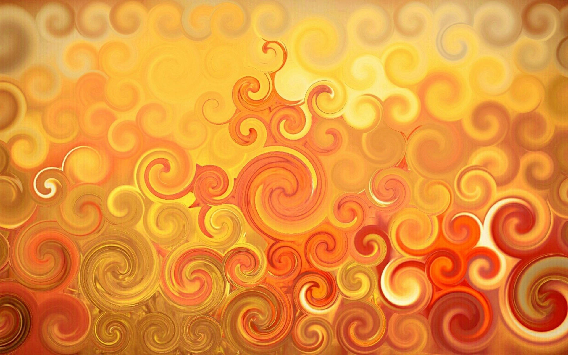 Spiral abstract pattern orange background wallpaper.