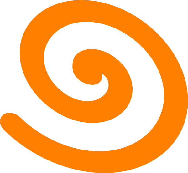 Orange Spiral Graphic PNG
