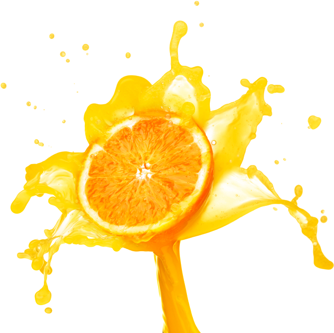 Orange Splash Artwork PNG