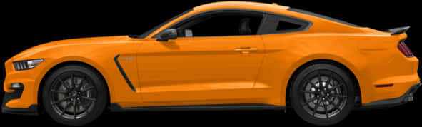 Orange Sports Car Side View PNG