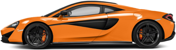 Orange Sports Car Side View PNG