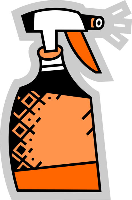 Orange Spray Bottle Vector Illustration PNG