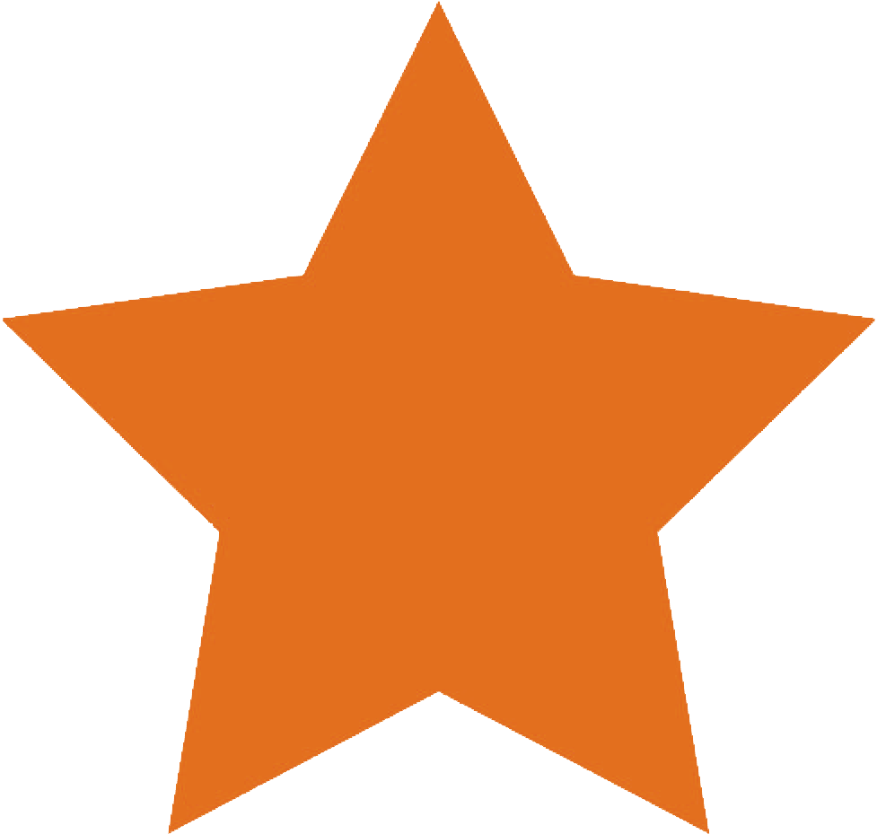 Orange Star Clipart PNG
