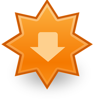 Orange Star Download Icon PNG