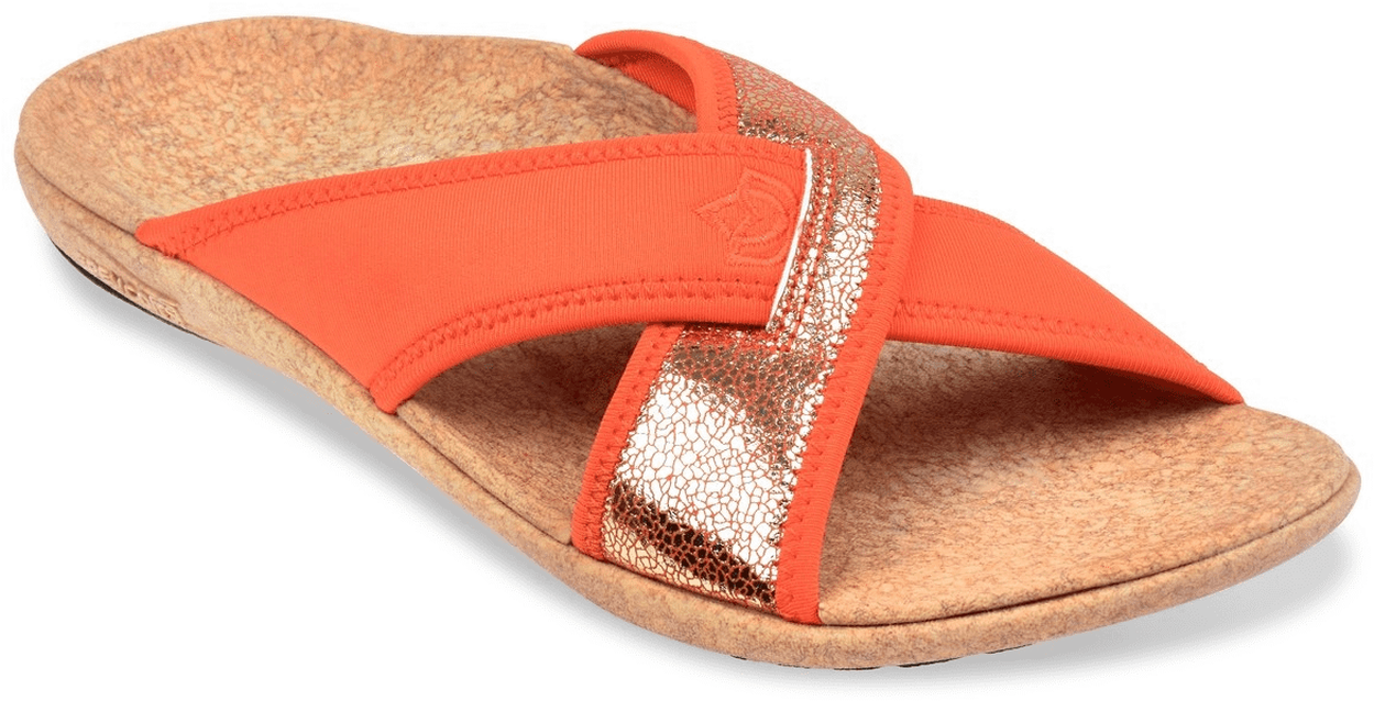 Orange Summer Sandal Side View PNG