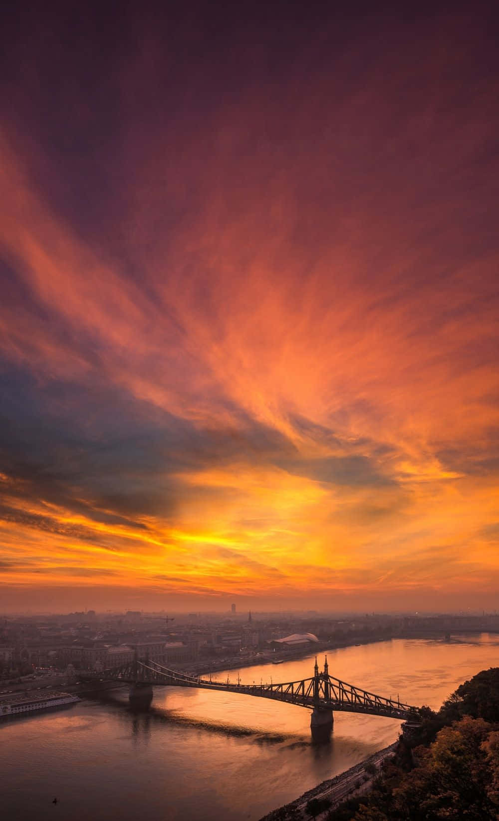 Atardecernaranja Cautivador. Fondo de pantalla