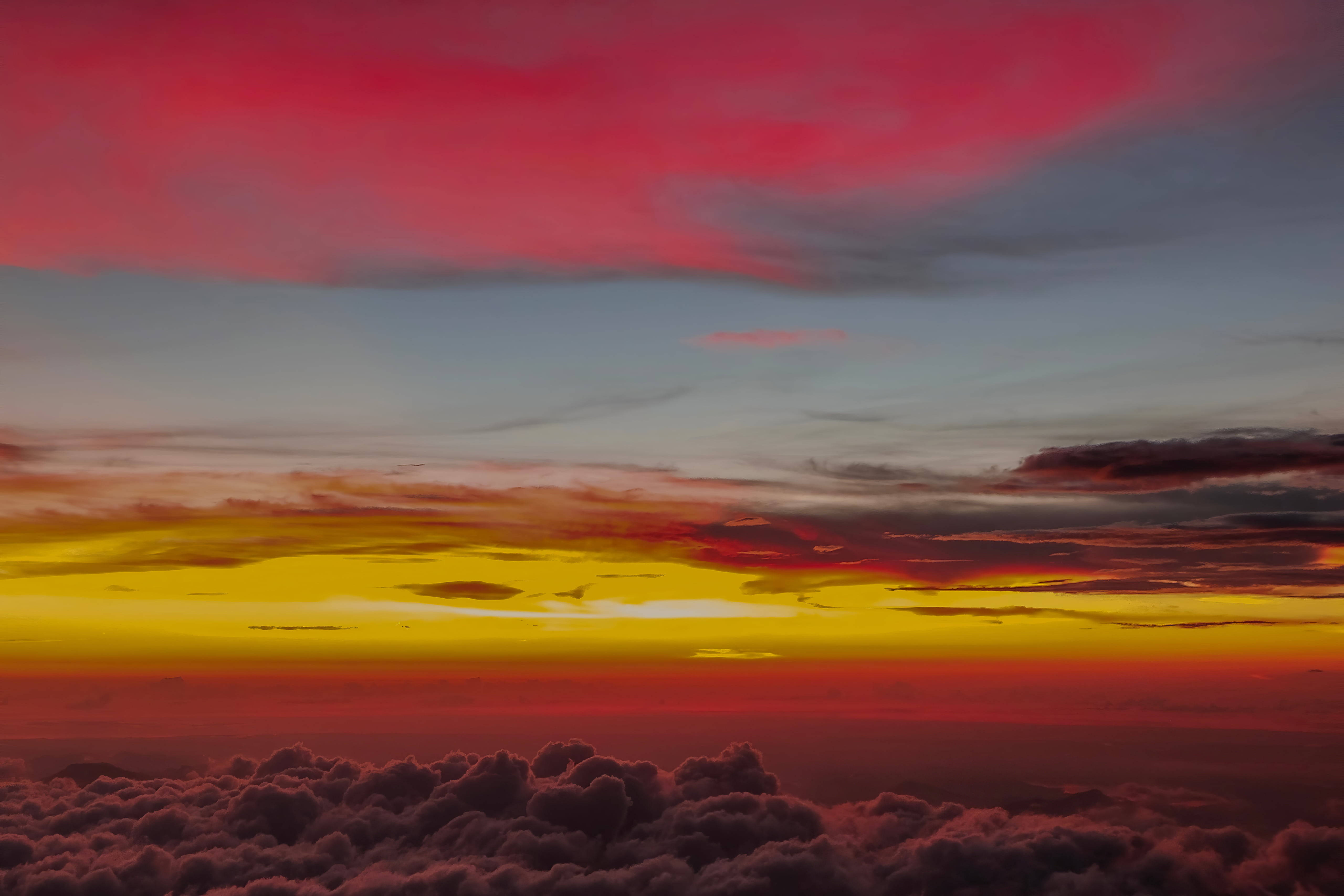 Orange Sunset High Resolution Clouds Wallpaper