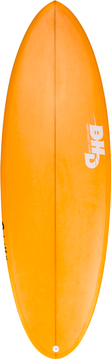 Orange Surfboard Top View PNG