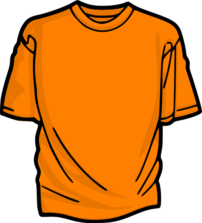 Orange T Shirt Graphic PNG